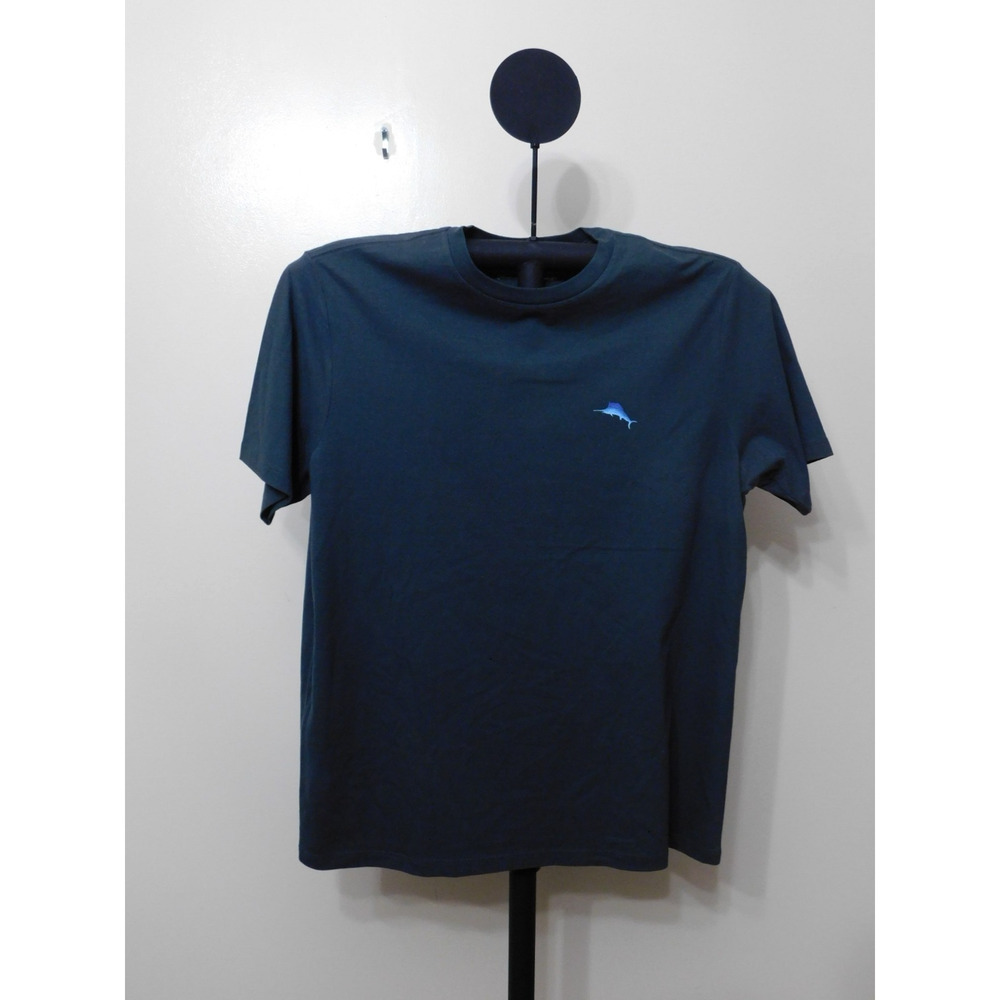 Tommy Bahama Black Tis the Seas-on Crew Neck Cotton T-Shirt - Size M